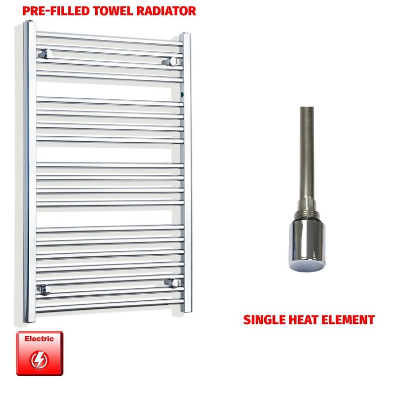 1000 x 550 Pre-Filled Electric Heated Towel Rail Chrome