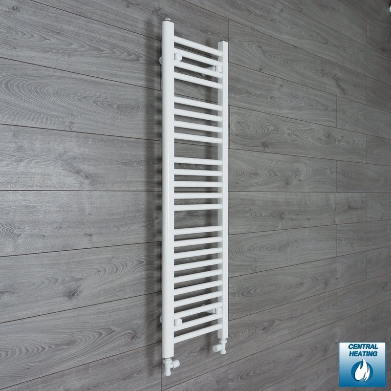1200 mm High x 500 mm Wide Heated Towel Rail Flat White