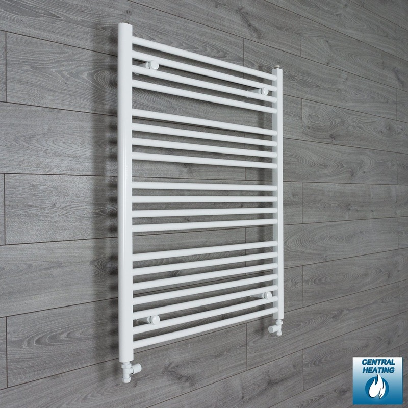 1200 x 750 Heated Towel Rail Radiator Flat White Central Heating
