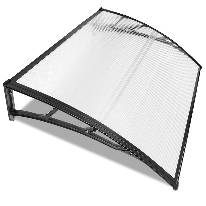 Waterproof Front Door Canopy|100cm x 80cm|120cm x 80cm|150cm x 100cm|190cm x 100cm|270cm x 98.5cm|Black|Grey|White|Blue|Green
