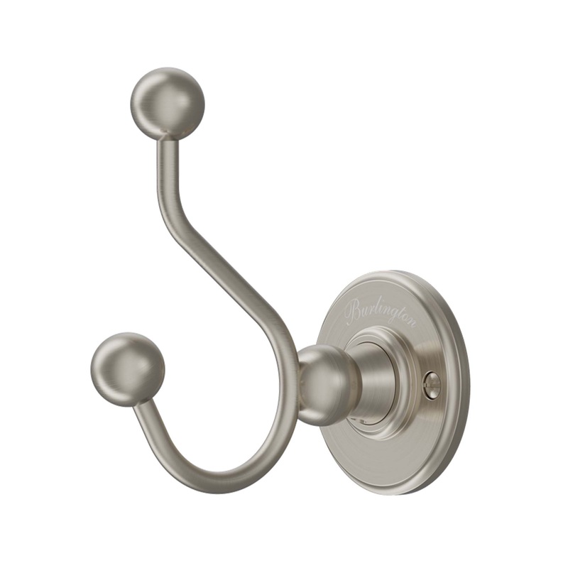 Burlington Double Robe Hook|Brushed Nickel|Polished Gold|Chrome