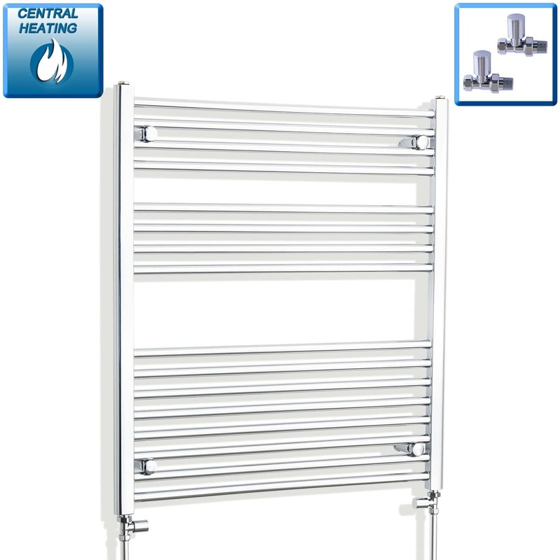 1000mm Wide 900mm High Flat Chrome Heated Towel Rail HTR