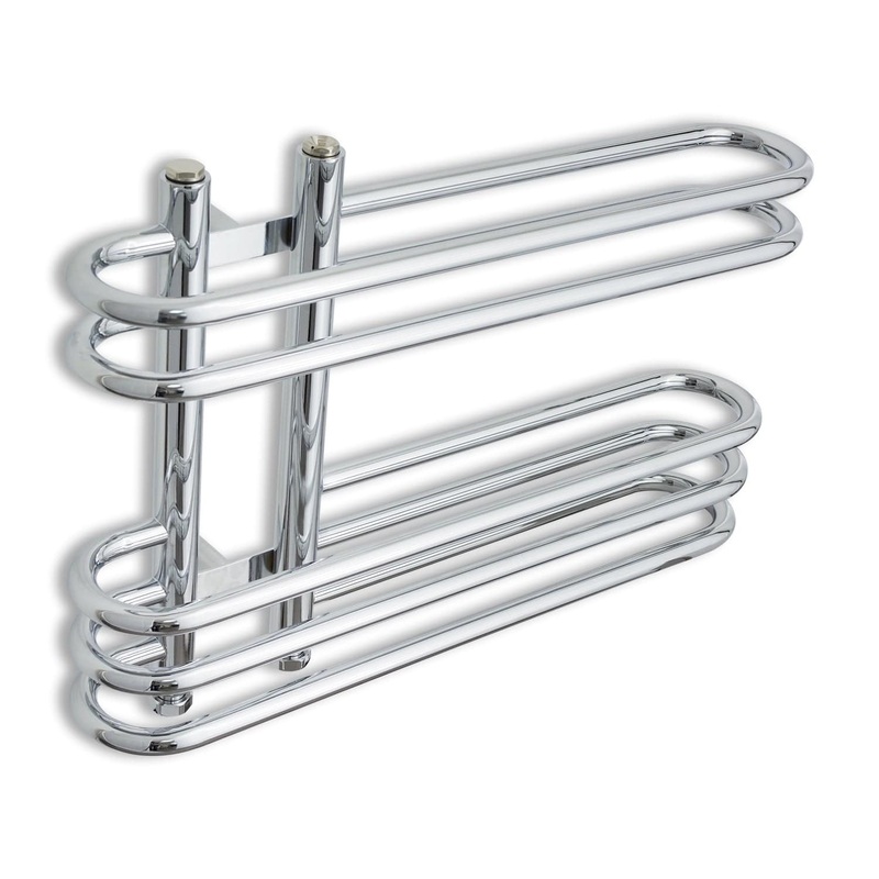Salina 600 x 400 Pre-Filled Electric Chrome Towel Radiator