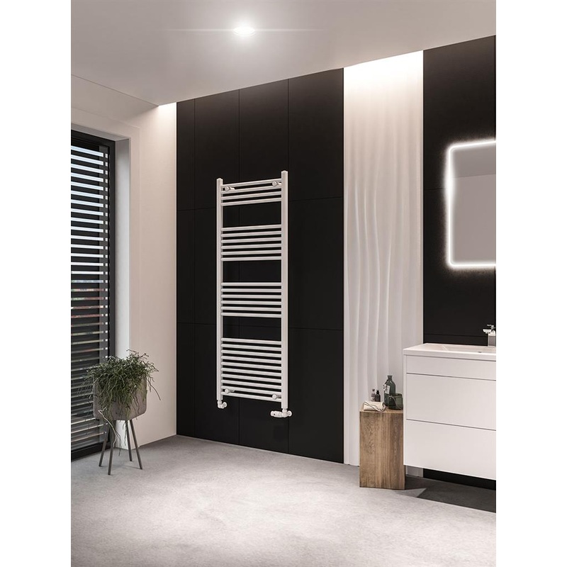 Eastbrook Wingrave Electric Straight Matt White Towel Rail 1600mm x 600mm