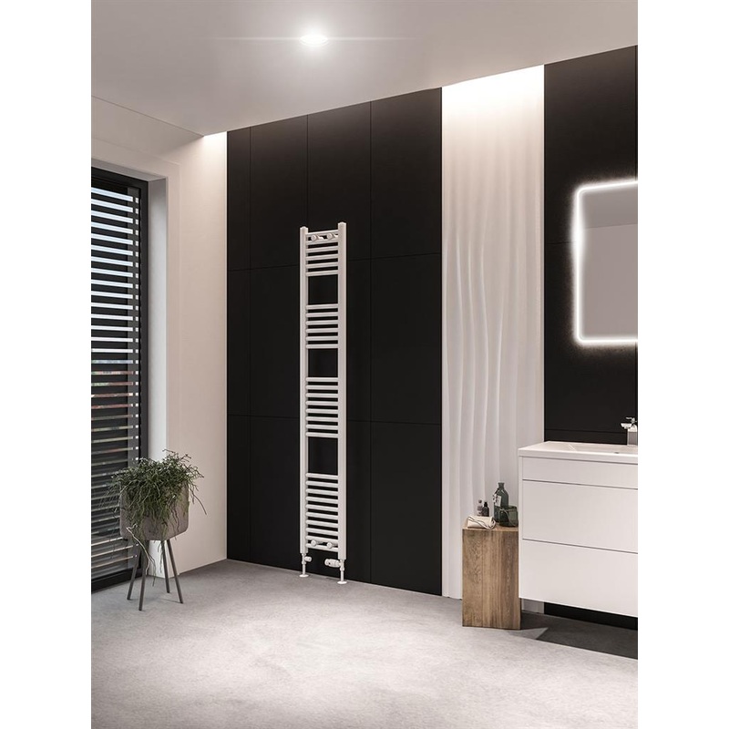 Eastbrook Wingrave Electric Straight Matt White Towel Rail 1800mm x 300mm