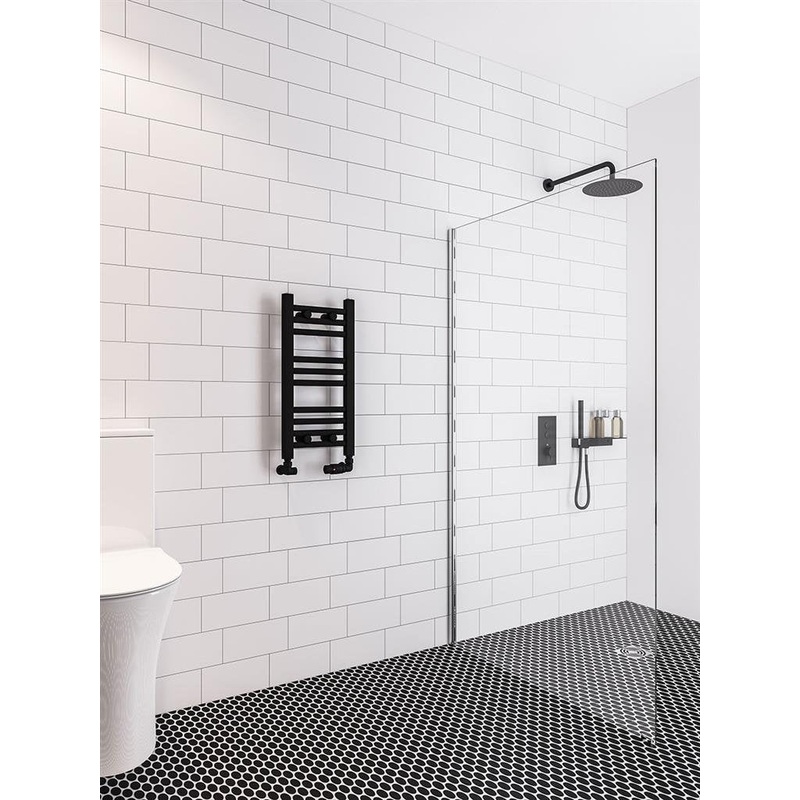 Eastbrook Wingrave Straight Matt Black Towel Rails