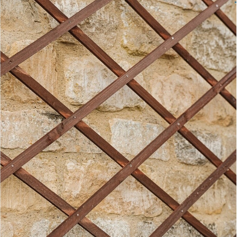 1.8 x 0.3m (approx 6ft x 1ft) Wooden Expanding Trellis Tan
