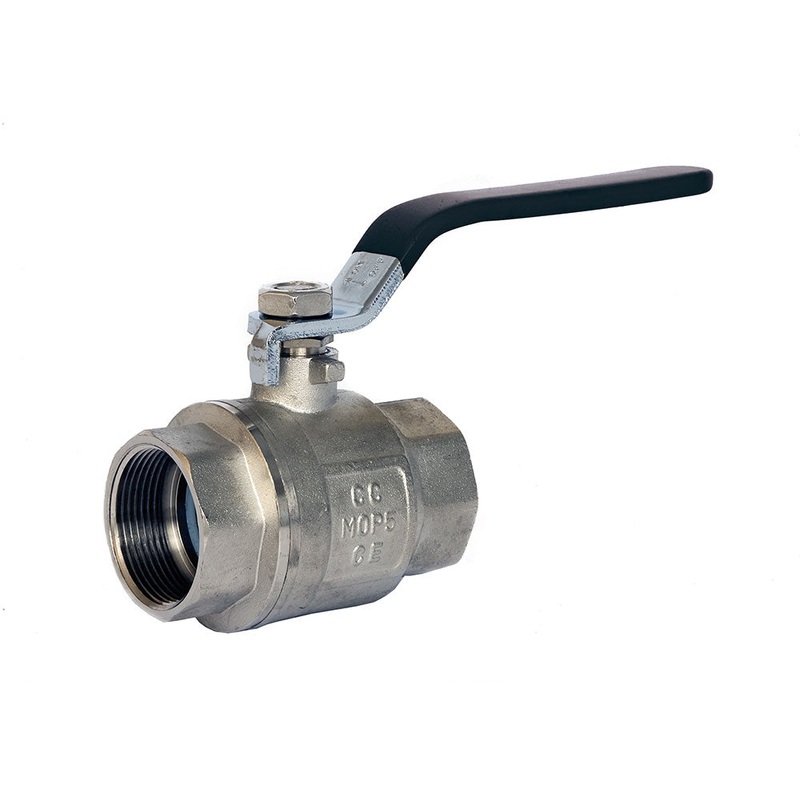 2 Piece Brass Ball Valve NPT F/F Ends *BLACK* & *YELLOW* ART 40NPT