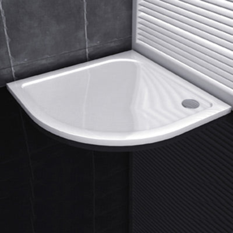 30mm Height New Quadrant Walk in Shower Stone Tray