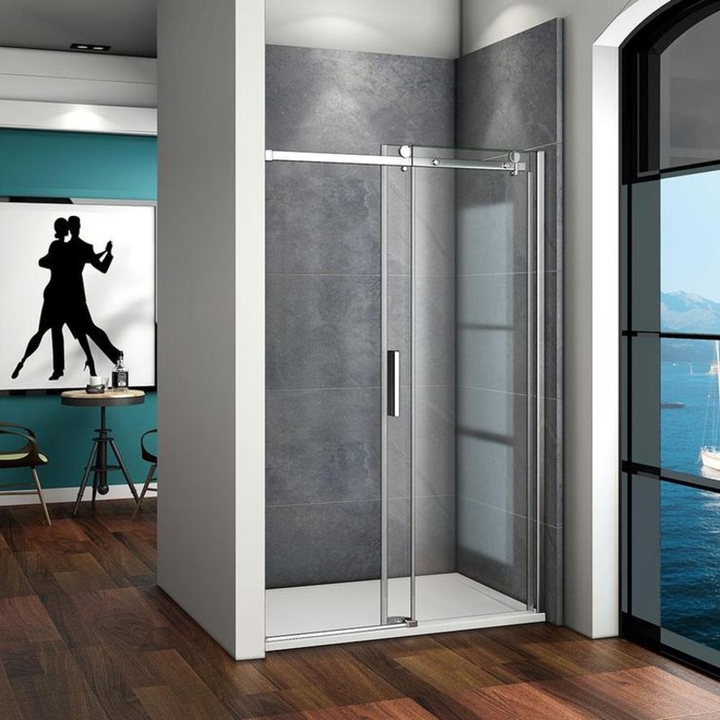100/110/120/140x195cm sliding shower door no shower tray