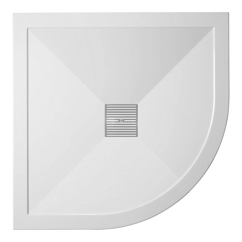 Crosswater Quadrant Low Profile Stone Resin Shower Tray & Waste – Choose Size
