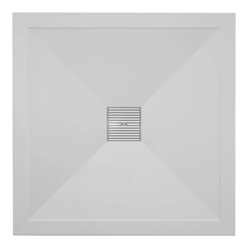 Crosswater Square Low Profile Stone Resin Shower Tray & Waste – Choose Size