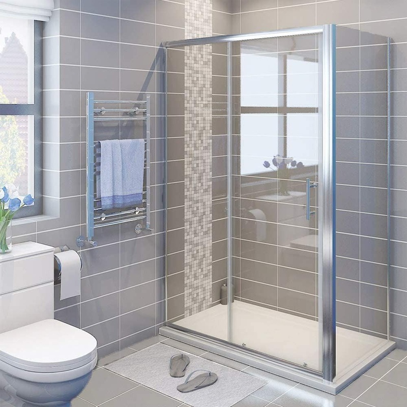Elle 1200x700mm Sliding Shower Enclosure 6mm Tempered Glass Shower Cubicle