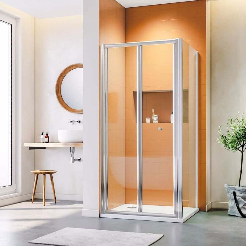 Elle 760 x 760mm Framed Bifold Shower Enclosure 5mm Tempered Glass Cubicle
