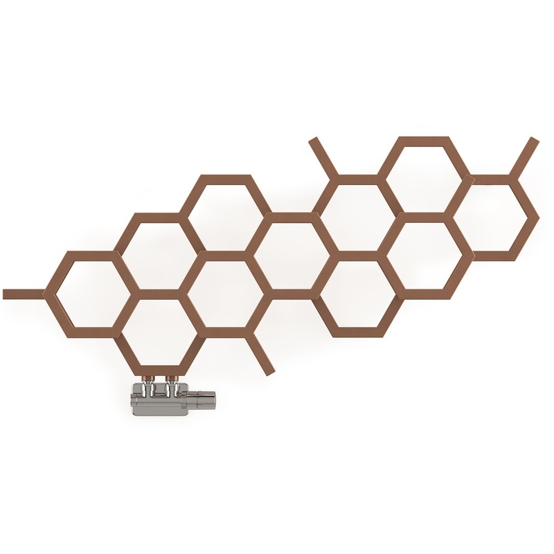 Hex – Copper Horizontal Designer Radiator H502mm x W1126mm Single Panel