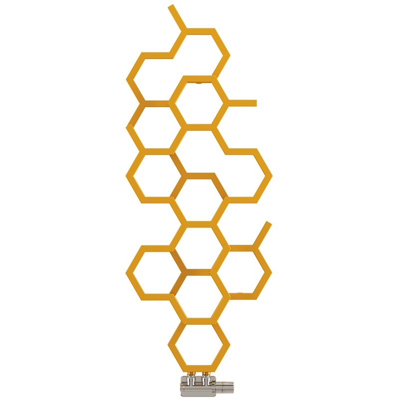 Hex – Mustard Vertical Designer Radiator H1220mm x W486mm Single Panel