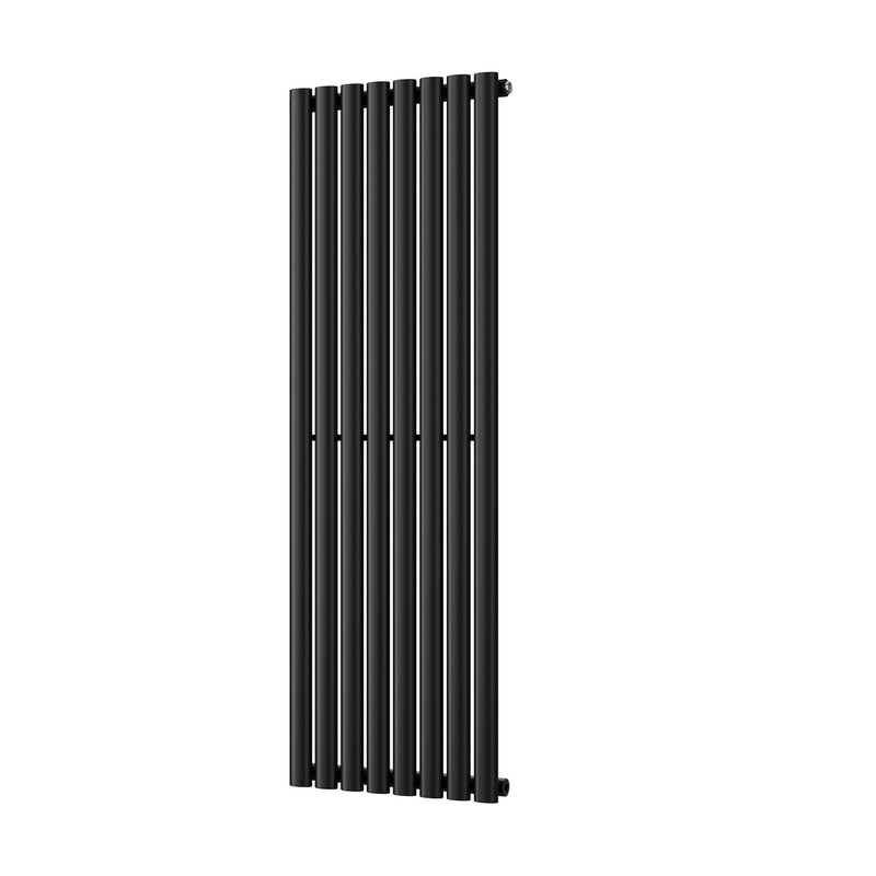 Omeara – Black Vertical Radiator H1400mm x W464mm Single Panel