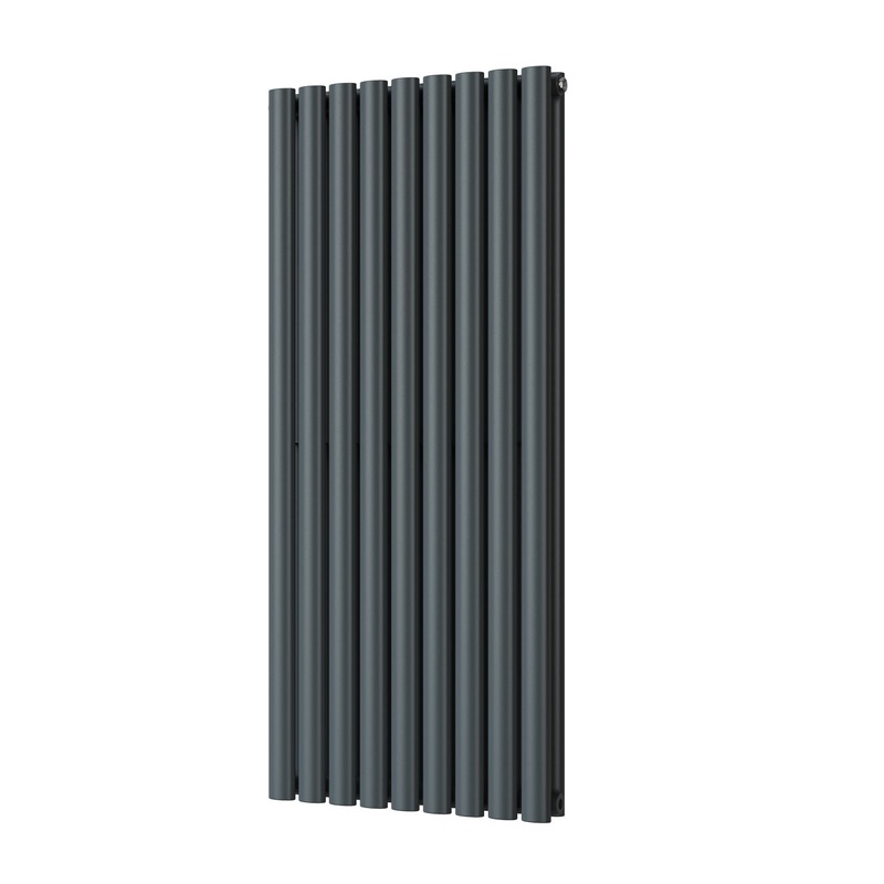 Omeara – Anthracite Vertical Radiator H1200mm x W522mm Double Panel