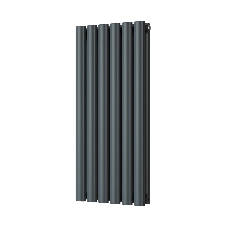 Omeara – Anthracite Designer Radiator H800mm x W348mm Double Panel