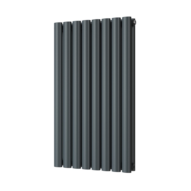 Omeara – Anthracite Designer Radiator H800mm x W464mm Double Panel