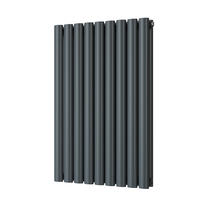 Omeara – Anthracite Designer Radiator H800mm x W522mm Double Panel