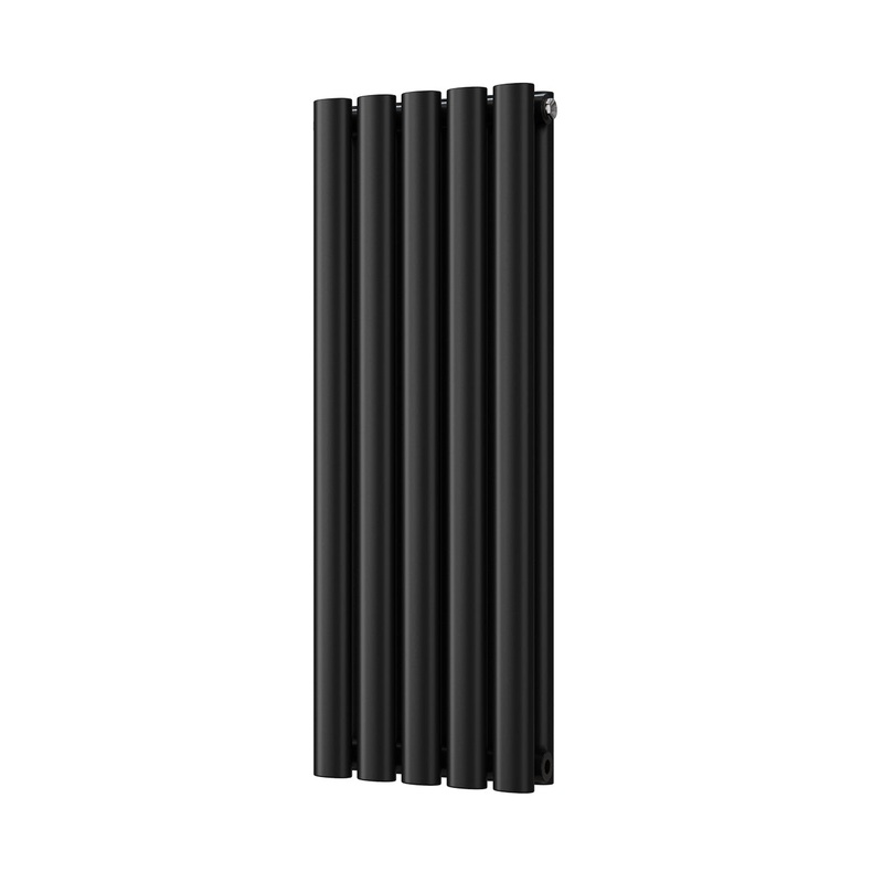 Omeara – Black Designer Radiator H800mm x W290mm Double Panel