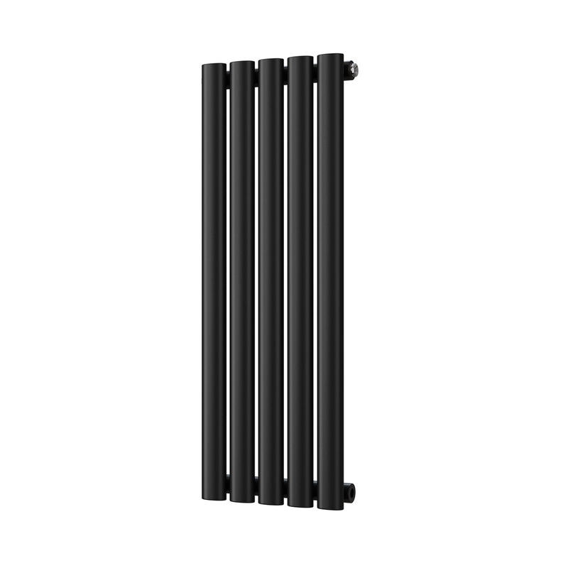Omeara – Black Designer Radiator H800mm x W290mm Single Panel