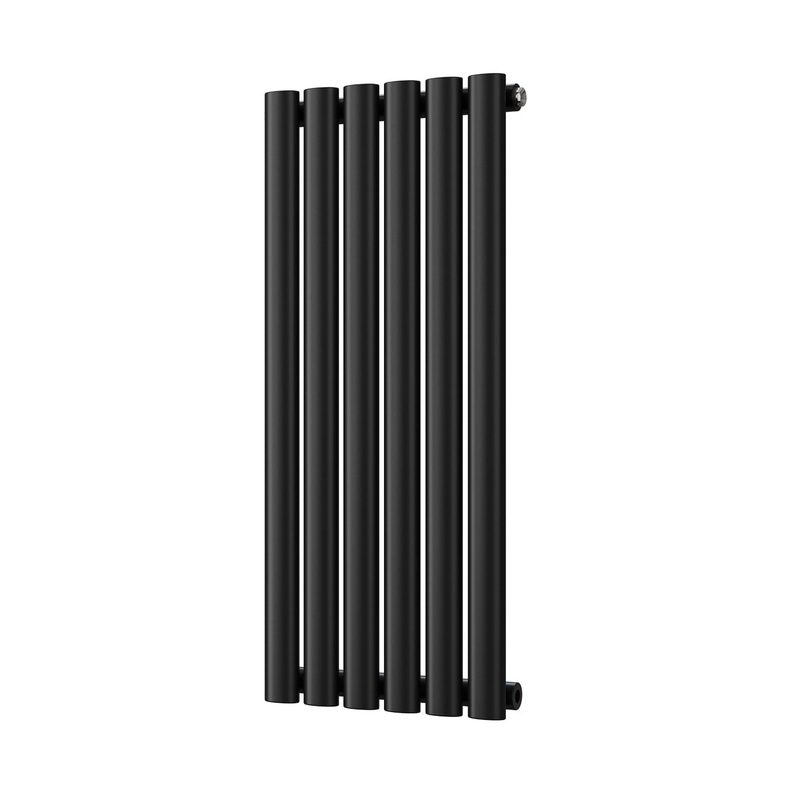 Omeara – Black Designer Radiator H800mm x W348mm Single Panel