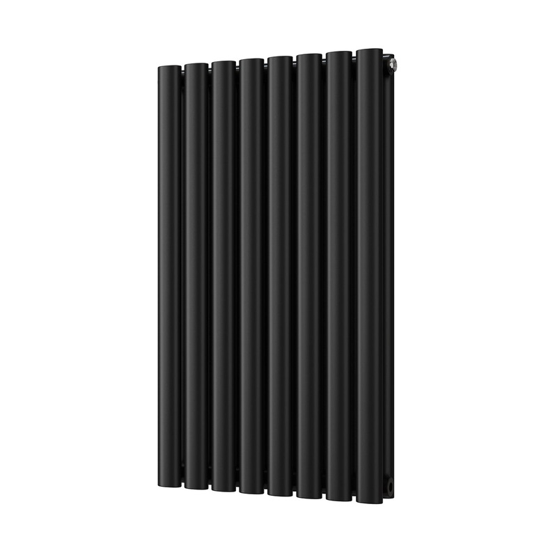 Omeara – Black Designer Radiator H800mm x W464mm Double Panel