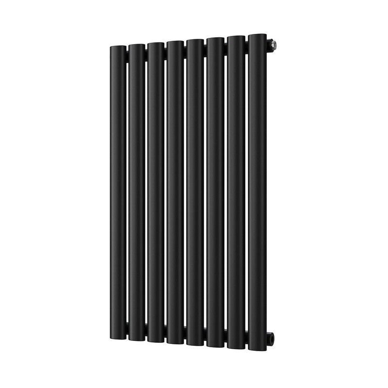 Omeara – Black Designer Radiator H800mm x W464mm Single Panel