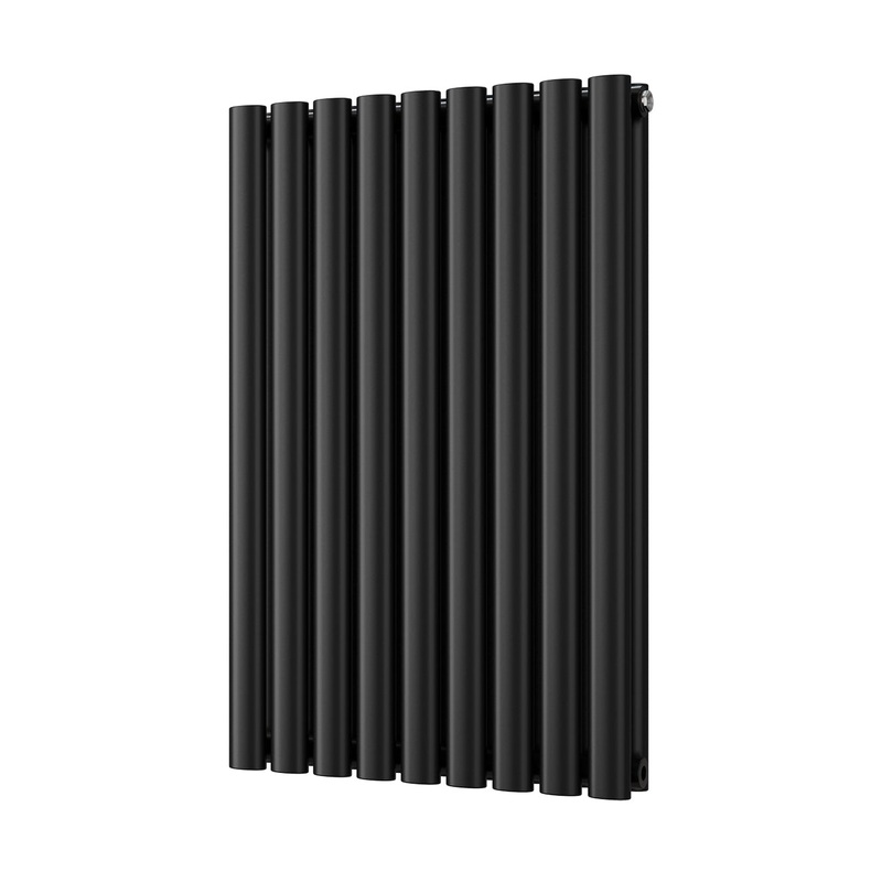 Omeara – Black Designer Radiator H800mm x W522mm Double Panel