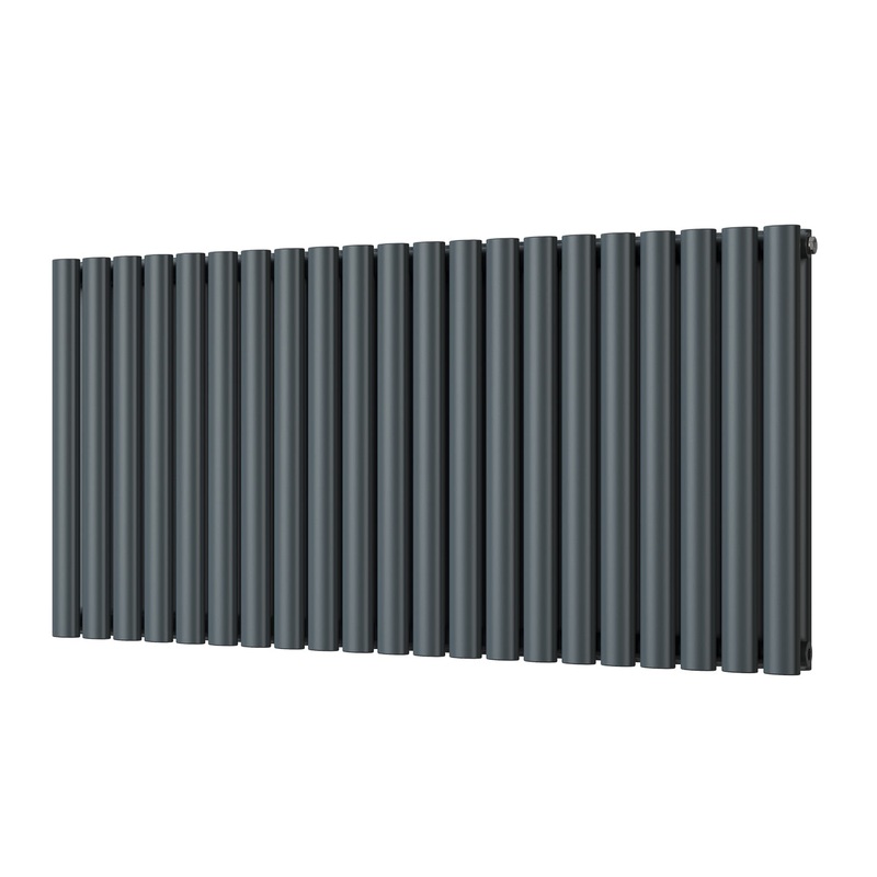 Omeara – Anthracite Horizontal Radiator H600mm x W1218mm Double Panel