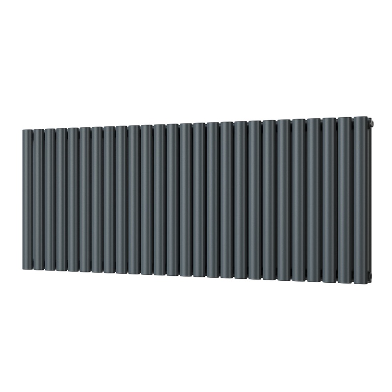 Omeara – Anthracite Horizontal Radiator H600mm x W1508mm Double Panel