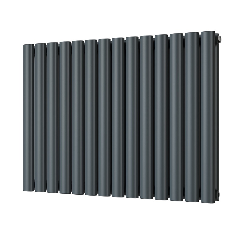 Omeara – Anthracite Horizontal Radiator H600mm x W812mm Double Panel
