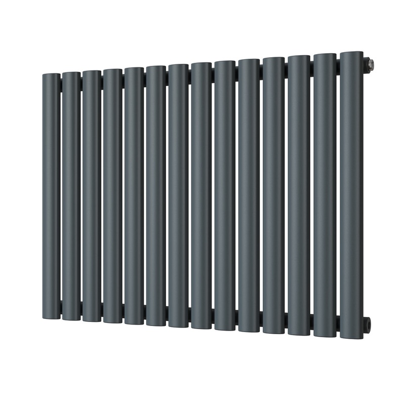 Omeara – Anthracite Horizontal Radiator H600mm x W812mm Single Panel