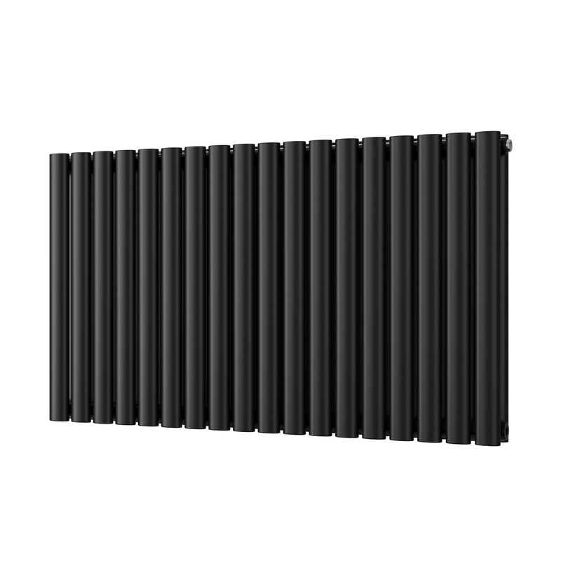 Omeara – Black Horizontal Radiator H600mm x W1044mm Double Panel
