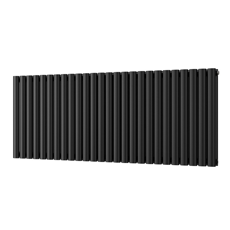 Omeara – Black Horizontal Radiator H600mm x W1508mm Double Panel