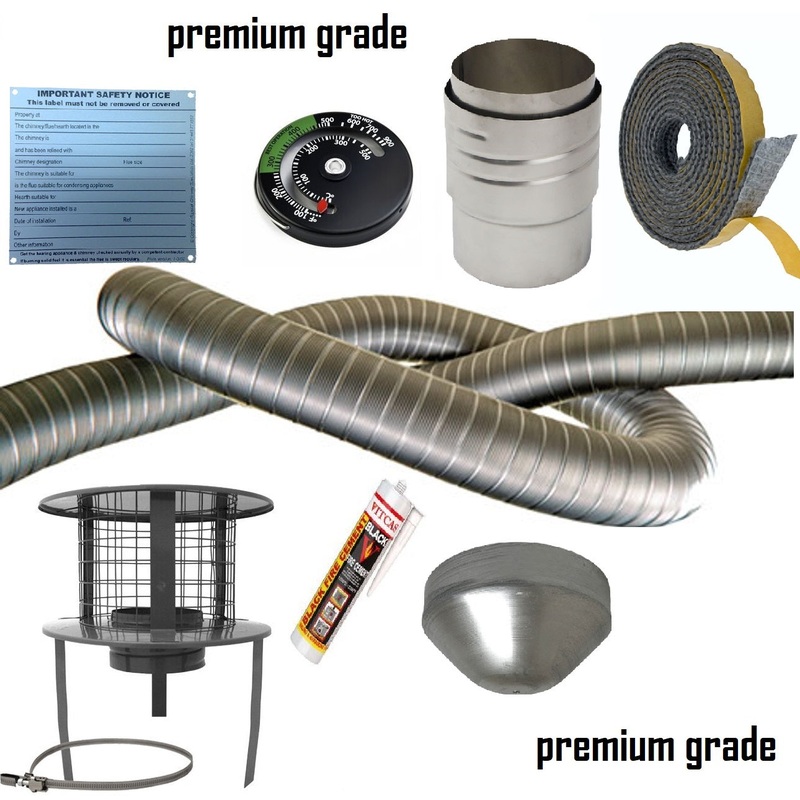 10 mtr 6 inch 316 flexible flue liner kit