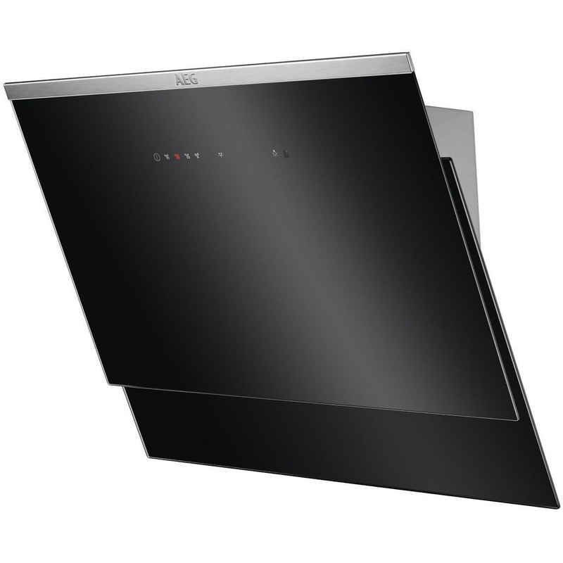 AEG Angled Hood DVE5671HG – Black Glass / Stainless Steel