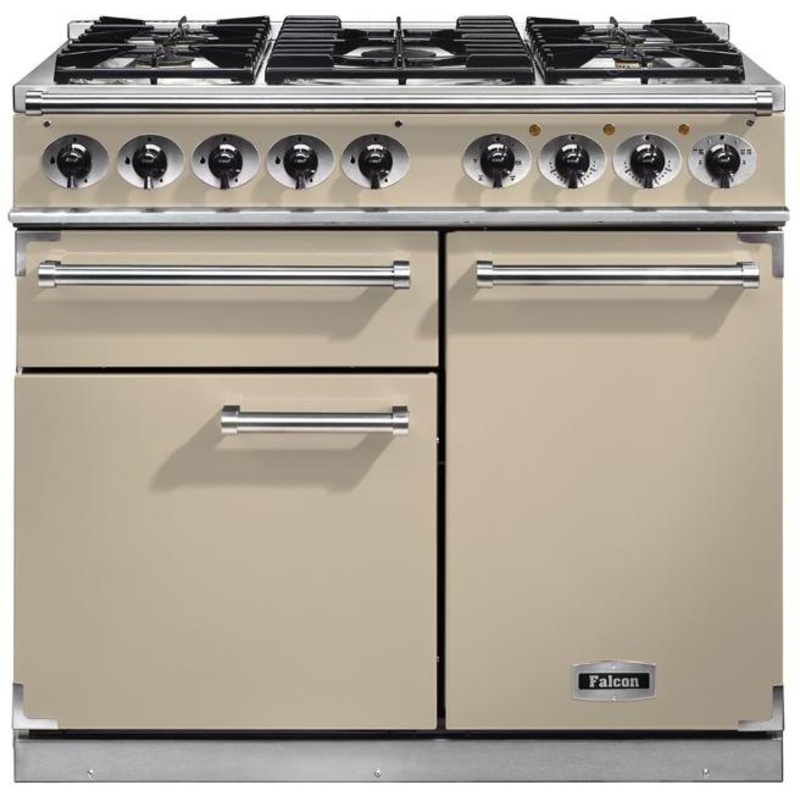Falcon Range Cooker Dual Fuel F1000DXDFCR-CM – Cream / Chrome
