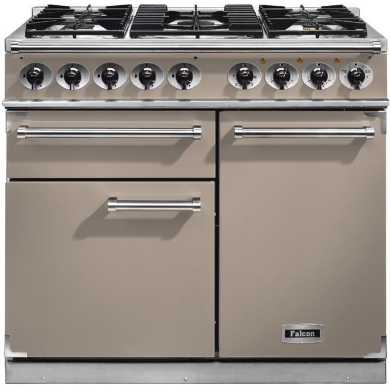 Falcon Range Cooker Dual Fuel F1000DXDFFN-NM – Fawn / Nickle
