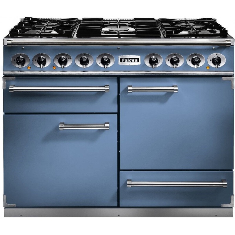 Falcon Range Cooker Dual Fuel F1092DXDFCA-NM – China Blue / Nickel