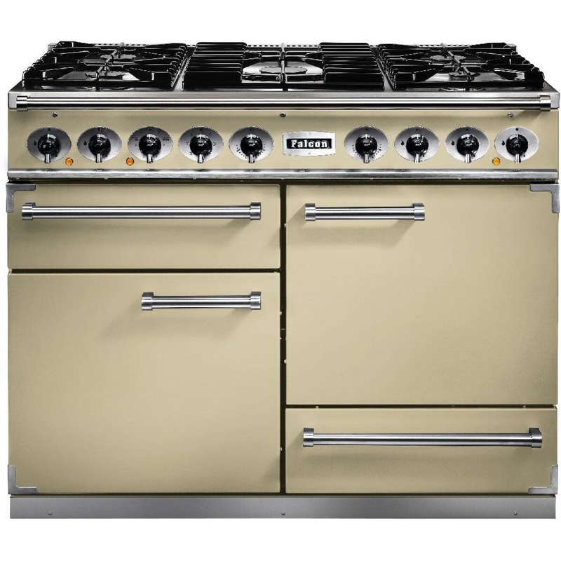 Falcon Range Cooker Dual Fuel F1092DXDFCR-BM – Cream / Brass