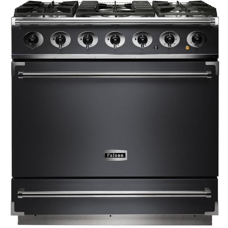 Falcon Range Cooker Dual Fuel F900SDFSL-NM – Slate / Nickle