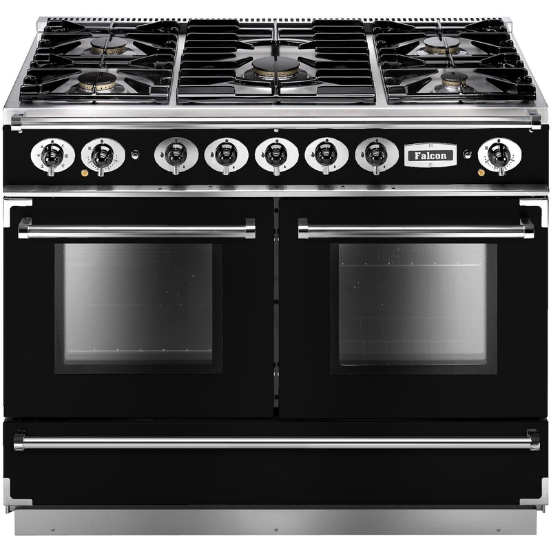 Falcon Range Cooker Dual Fuel FCON1092DFBL-CM – Black / Chrome