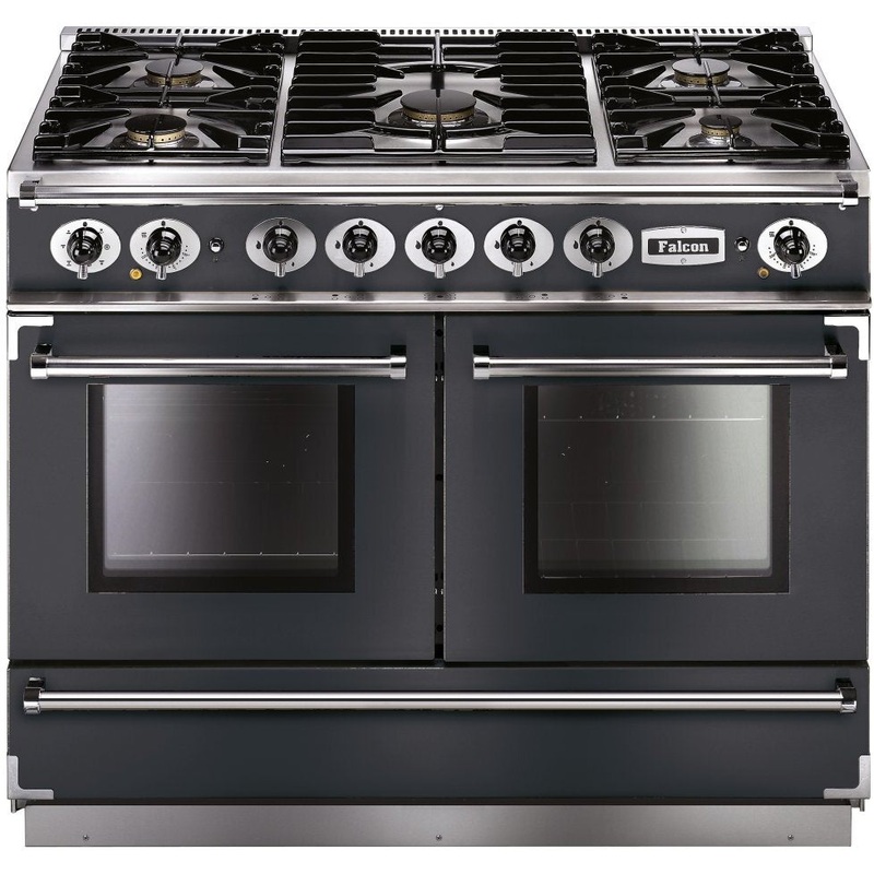 Falcon Range Cooker Dual Fuel FCON1092DFSL-NM – Slate / Nickle