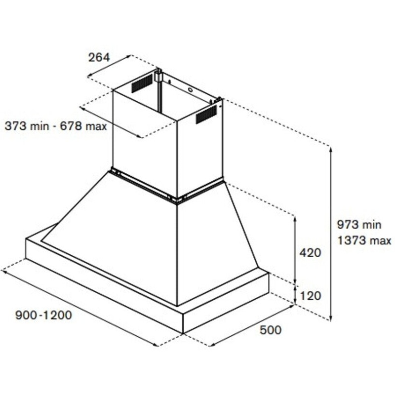 Bertazzoni Chimney Hood KC36HERTNE-K100HERTX – Black