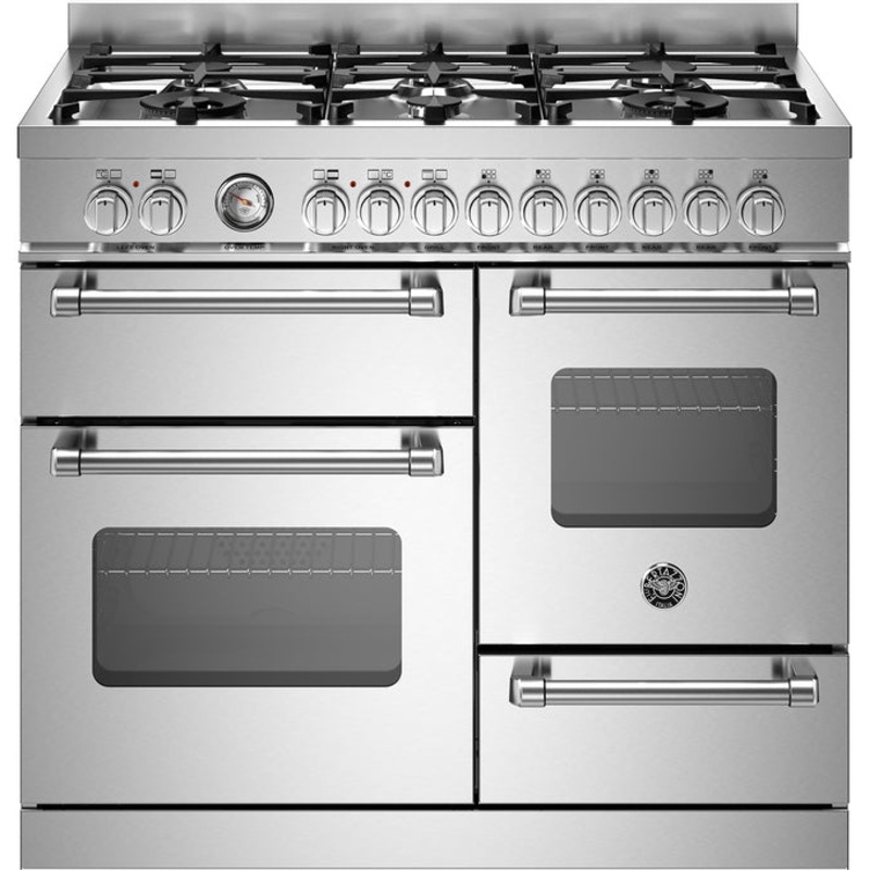 Bertazzoni Range Cooker Dual Fuel MAS106L3EXC – Stainless Steel